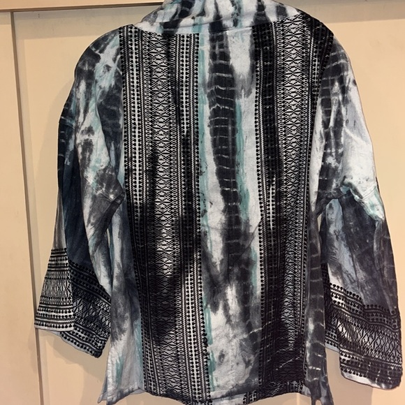 Ivy Jane cowl neck 100% cotton long sleeve tie dye design top medium/large - Picture 9 of 9